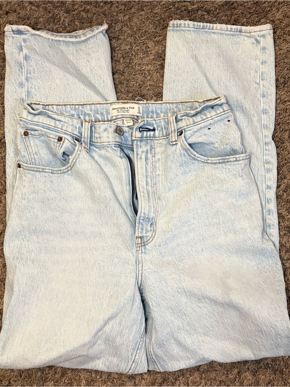 Abercrombie & Fitch Curve Love 90s Straight Ultra High Rise Jeans 30/10